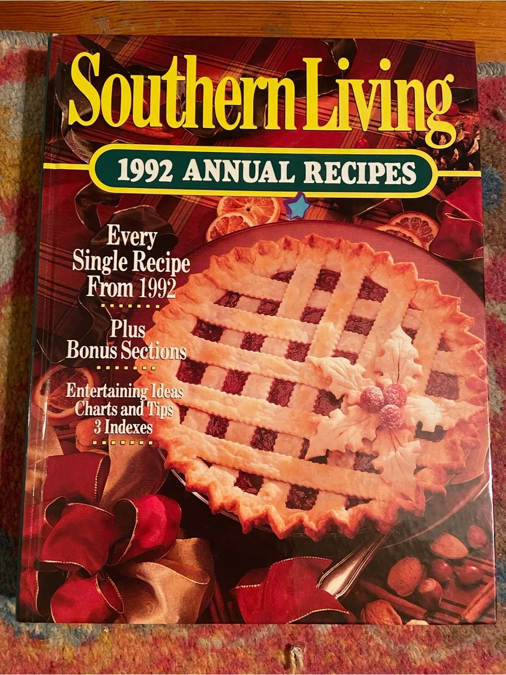 Southern Living 1992 Cookbook 90s 1990s red cherry pie cookies dessert cake main